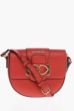 Clearance LOVE Borsa a Tracolla in Ecopelle con Doppio Cuore in Metallo Donna Borse A Spalla