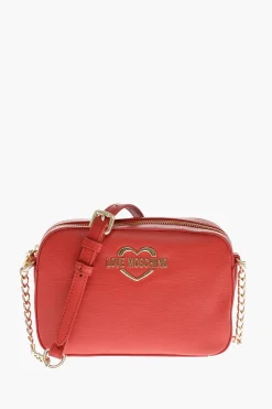 New LOVE Borsa a Tracolla in Ecopelle con Mini Pouch a Forma di Cuore Donna Borse A Spalla