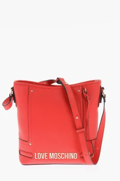 LOVE borsa a tracolla in ecopelle con dettagli dorati>Moschino Fashion