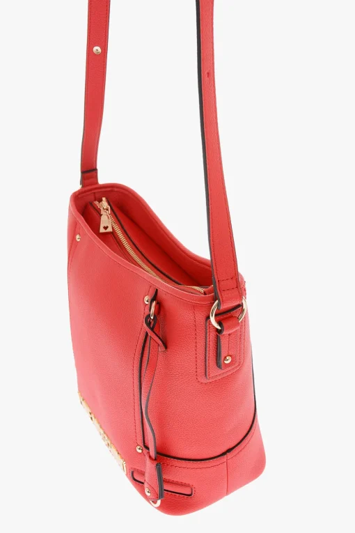 LOVE borsa a tracolla in ecopelle con dettagli dorati>Moschino Fashion