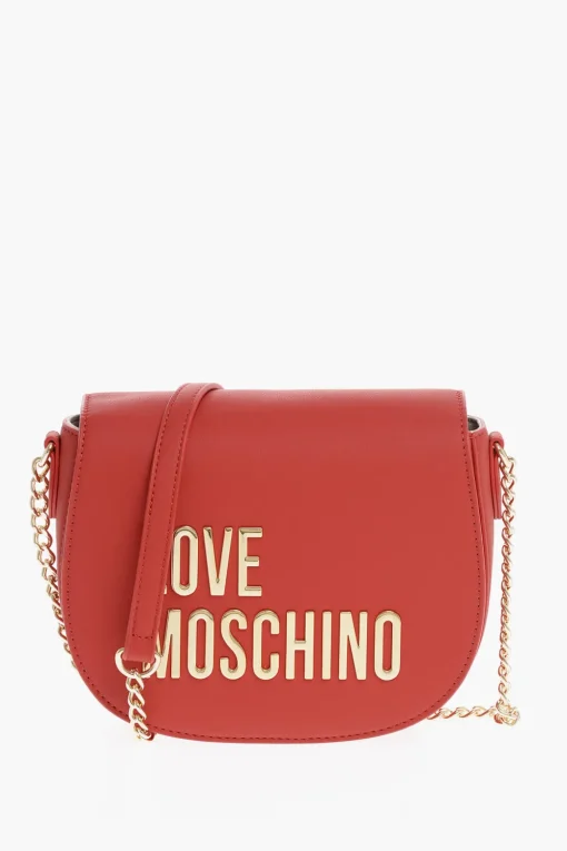 LOVE Borsa a Tracolla in Ecopelle con Dettagli Dorati>Moschino Hot