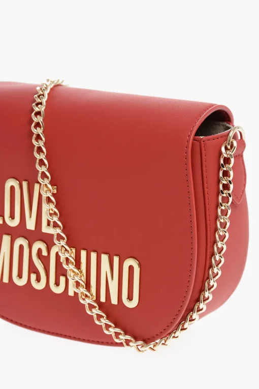 LOVE Borsa a Tracolla in Ecopelle con Dettagli Dorati>Moschino Hot