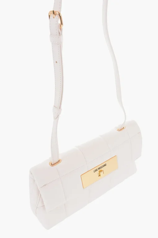 Clearance LOVE Borsa a Tracolla in Ecopelle Trapuntata con Chiusura Turn Lock Dorata Donna Borse A Spalla