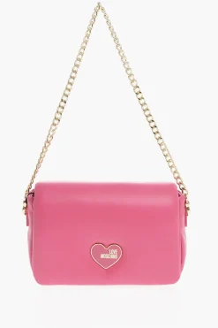 LOVE Borsa a Tracolla in Ecopelle con Catena Dorata>Moschino Online