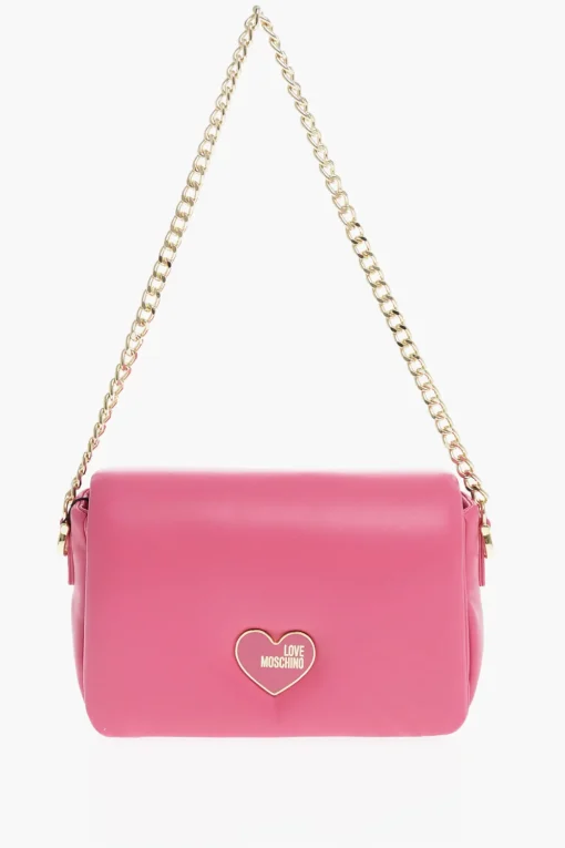 LOVE Borsa a Tracolla in Ecopelle con Catena Dorata>Moschino Online