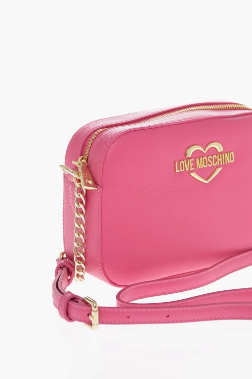 LOVE Borsa a Tracolla in Ecopelle con Dettagli Dorati>Moschino Hot