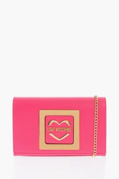 Sale LOVE Borsa a Tracolla in Ecopelle con Logo in Metallo Dorato Donna Borse A Spalla