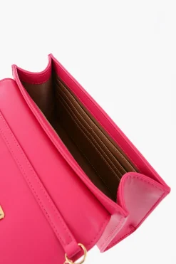 Sale LOVE Borsa a Tracolla in Ecopelle con Logo in Metallo Dorato Donna Borse A Spalla