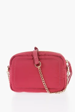 Hot LOVE Borsa a Tracolla in Nylon con Logo Dorato Donna Borse A Spalla