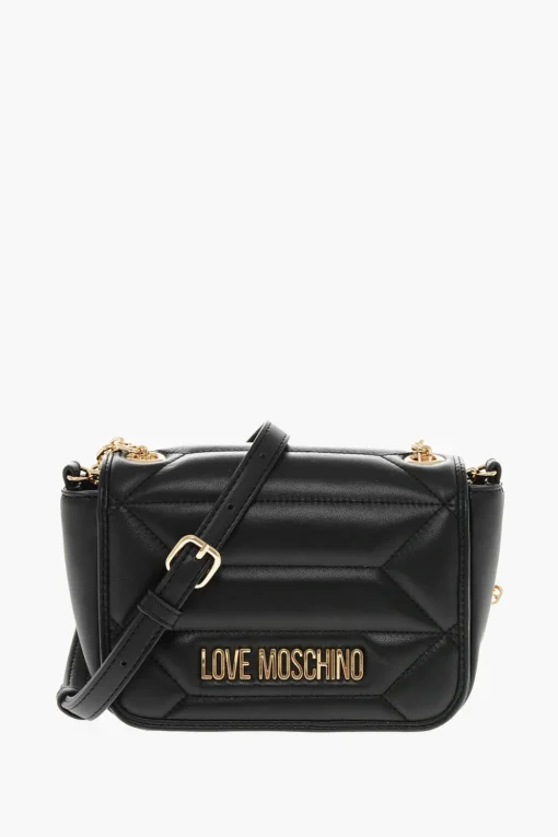 LOVE Borsa a Tracolla KALEIDOSCOPE in Ecopelle Trapuntata con Logo Dorato>Moschino Best