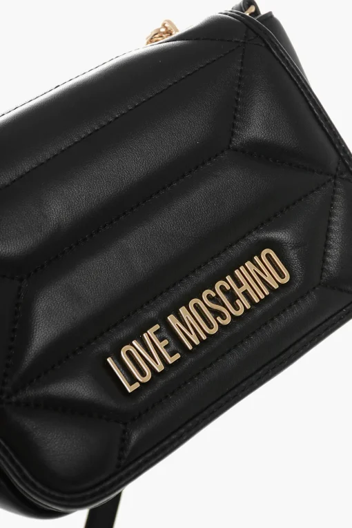 LOVE Borsa a Tracolla KALEIDOSCOPE in Ecopelle Trapuntata con Logo Dorato>Moschino Best