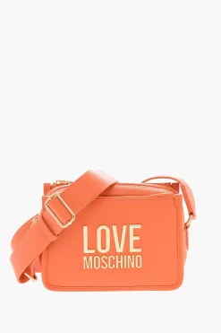New LOVE Borsa Camera in Ecopelle Martellata con Placca Logo Dorata Donna Borse A Spalla