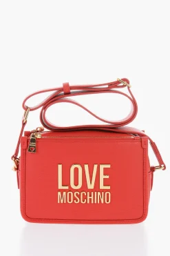 Hot LOVE Borsa Camera in Ecopelle Martellata con Placca Logo Dorata Donna Borse A Spalla