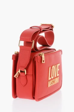 Hot LOVE Borsa Camera in Ecopelle Martellata con Placca Logo Dorata Donna Borse A Spalla
