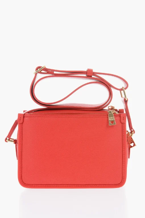 Hot LOVE Borsa Camera in Ecopelle Martellata con Placca Logo Dorata Donna Borse A Spalla