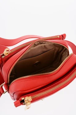 Hot LOVE Borsa Camera in Ecopelle Martellata con Placca Logo Dorata Donna Borse A Spalla