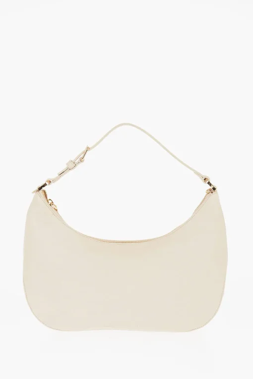 Hot LOVE Borsa Hobo ECO-FRIENDLY GIANT in Ecopelle Martellata con Maxi Logo Dorato Donna Borse A Spalla