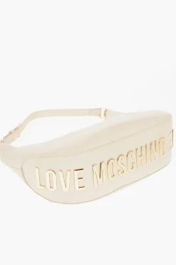 Hot LOVE Borsa Hobo ECO-FRIENDLY GIANT in Ecopelle Martellata con Maxi Logo Dorato Donna Borse A Spalla