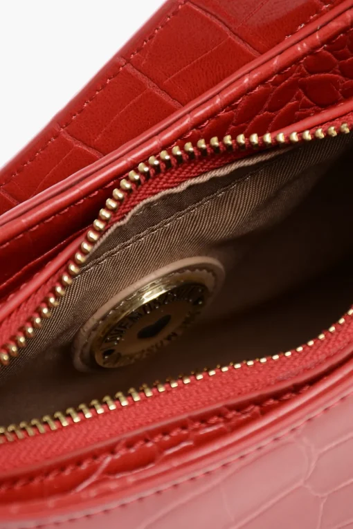 Sale LOVE Borsa Hobo in Ecopelle Effetto Coccodrillo con Cuore Dorato Donna Borse A Spalla