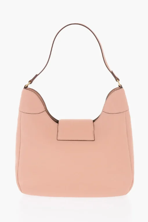 LOVE Borsa Hobo in Ecopelle Martellata con Maxi Morsetto a Forma di Cuore>Moschino New