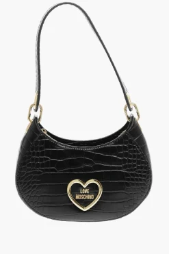 LOVE Borsa Hobo in Ecopelle Effetto Coccodrillo>Moschino Clearance