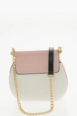 Sale LOVE Borsa in Ecopelle Bicolore con Chiusura Turn Lock Dorata Donna Borse A Spalla