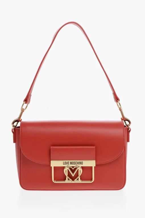 Hot LOVE borsa in ecopelle con tracolla a catena e morsetto dorato Donna Borse A Spalla