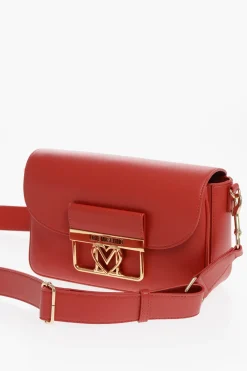 Hot LOVE borsa in ecopelle con tracolla a catena e morsetto dorato Donna Borse A Spalla