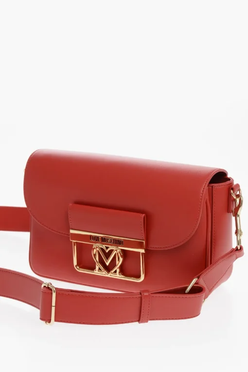 Hot LOVE borsa in ecopelle con tracolla a catena e morsetto dorato Donna Borse A Spalla