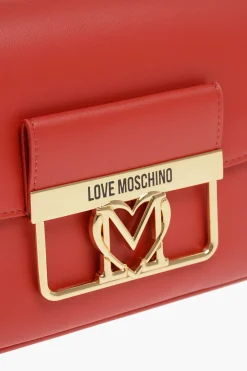 Hot LOVE borsa in ecopelle con tracolla a catena e morsetto dorato Donna Borse A Spalla