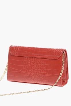 Online LOVE Borsa in Ecopelle Effetto Coccodrillo con Tracolla a Catena Donna Borse A Spalla