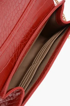 Online LOVE Borsa in Ecopelle Effetto Coccodrillo con Tracolla a Catena Donna Borse A Spalla