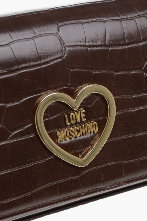 Hot LOVE Borsa in Ecopelle Effetto Coccodrillo con Catena Dorata Donna Borse A Spalla