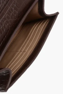 Hot LOVE Borsa in Ecopelle Effetto Coccodrillo con Catena Dorata Donna Borse A Spalla