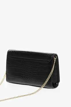 LOVE Borsa in Ecopelle Effetto Coccodrillo con Catena Dorata>Moschino Outlet