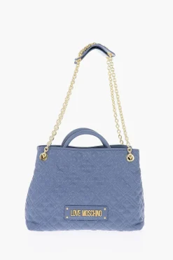 New LOVE Borsa in Ecopelle Trapuntata con Catena Dorata Donna Borse A Mano