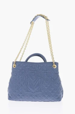 New LOVE Borsa in Ecopelle Trapuntata con Catena Dorata Donna Borse A Mano