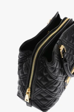 LOVE borsa in ecopelle trapuntata con dettagli dorati></noscript>Moschino Fashion