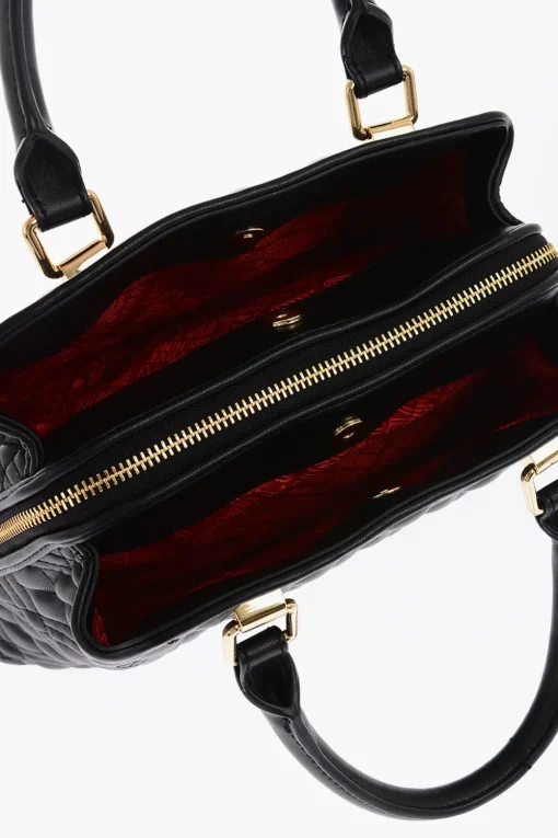 LOVE borsa in ecopelle trapuntata con dettagli dorati>Moschino Fashion