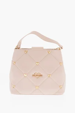 Sale LOVE Borsa in Ecopelle Trapuntata con Dettagli Dorati e Tracolla Removibile Donna Borse A Spalla|Borse A Mano