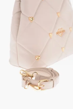 Sale LOVE Borsa in Ecopelle Trapuntata con Dettagli Dorati e Tracolla Removibile Donna Borse A Spalla|Borse A Mano