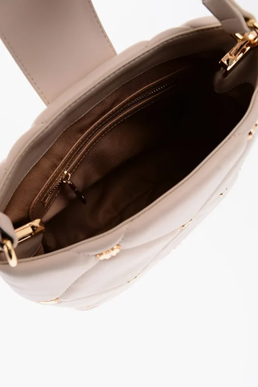 Sale LOVE Borsa in Ecopelle Trapuntata con Dettagli Dorati e Tracolla Removibile Donna Borse A Spalla|Borse A Mano