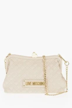 Sale LOVE Borsa in Ecopelle Trapuntata con Catena Dorata e Dettaglio Cuore Donna Borse A Spalla