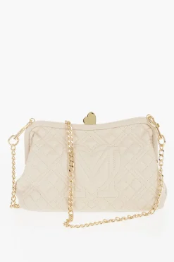 Sale LOVE Borsa in Ecopelle Trapuntata con Catena Dorata e Dettaglio Cuore Donna Borse A Spalla