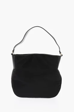 Hot LOVE borsa in nylon a tinta unita con logo dorato Donna Borse A Spalla