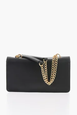 LOVE Borsa in Pelle con Decorazione Doppio Cuore Dorato>Moschino Outlet