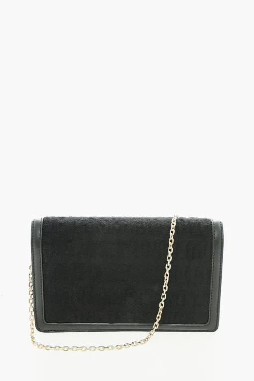 LOVE Borsa in Spugna con Tracolla a Catena e Logo all Over>Moschino New