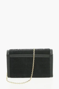 LOVE Borsa in Spugna con Tracolla a Catena e Logo all Over>Moschino New