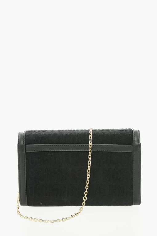 LOVE Borsa in Spugna con Tracolla a Catena e Logo all Over>Moschino New