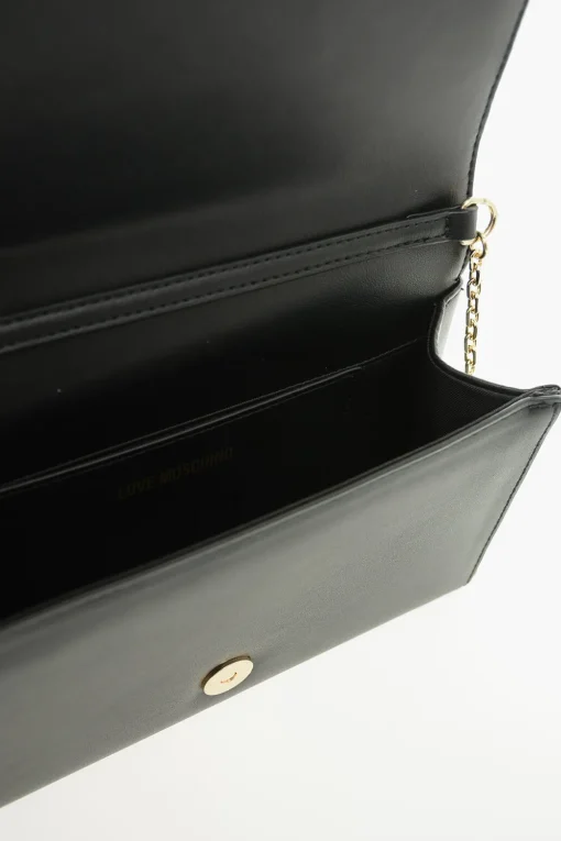 LOVE Borsa in Spugna con Tracolla a Catena e Logo all Over>Moschino New